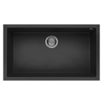 Elleci QUADRA130U 花崗岩廚房台下石盆 (黑色)